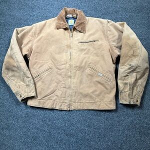 Men's duck canvas blanket lined bomber work jacket